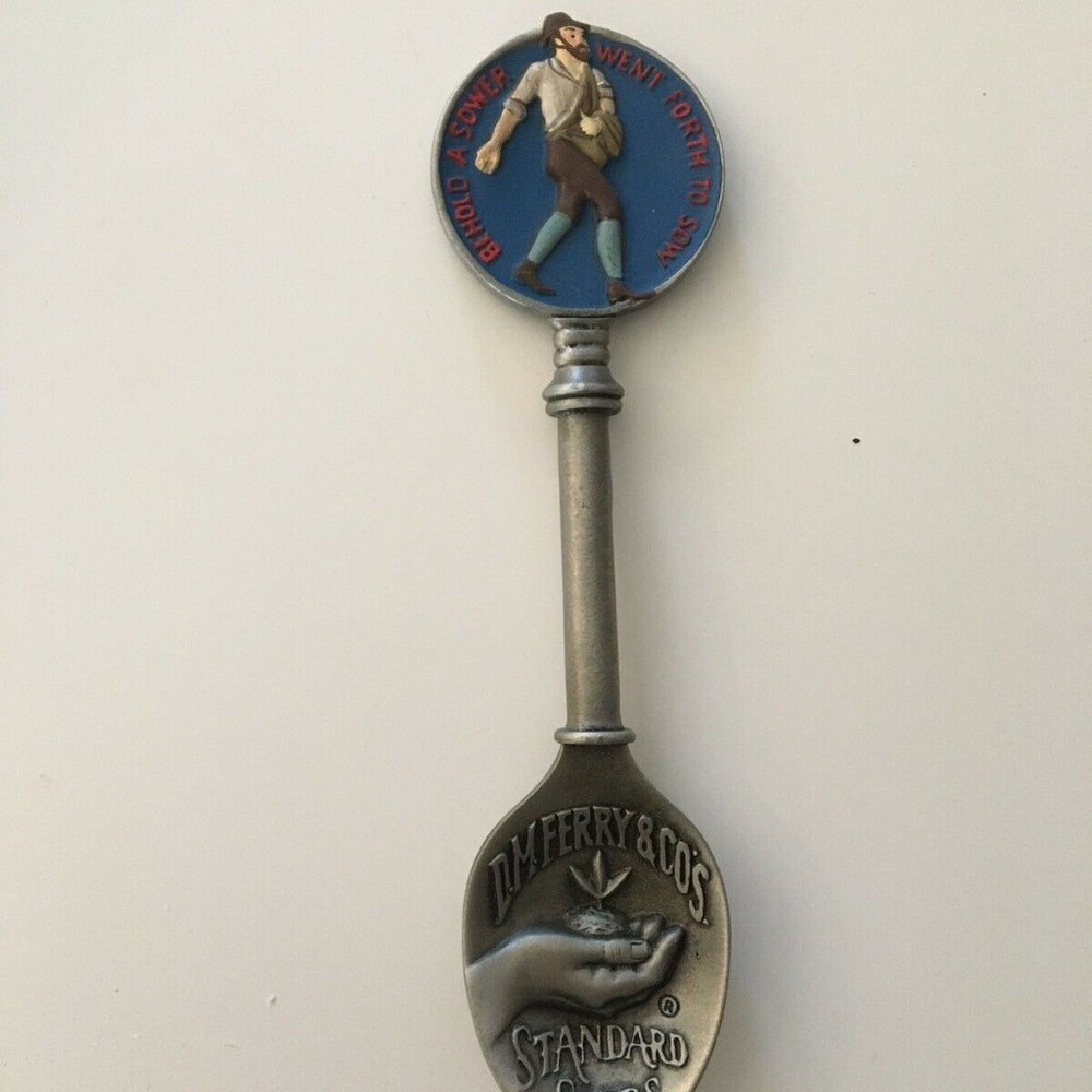Franklin Mint "Behold a Sower Went Forth To Sow" Pewter 5" Advertising Spoon